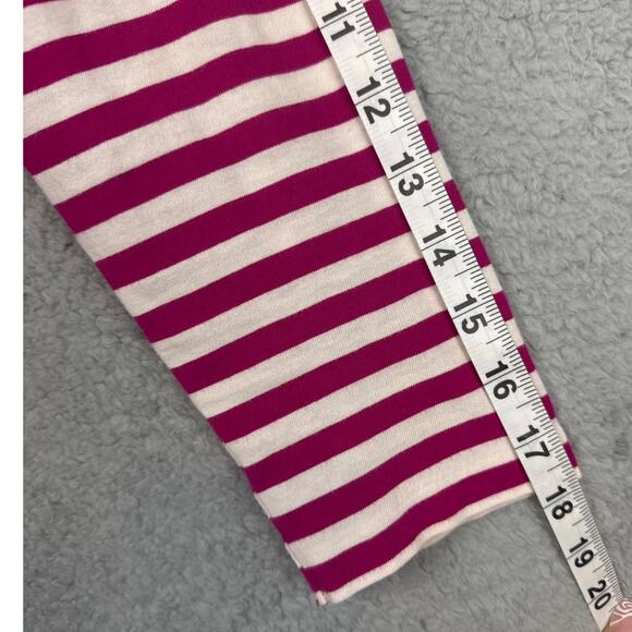 Ralph Lauren Sport Women's Striped V-Neck Top Pink White 3/4 Sleeve M Preppy - Picture 6 of 8